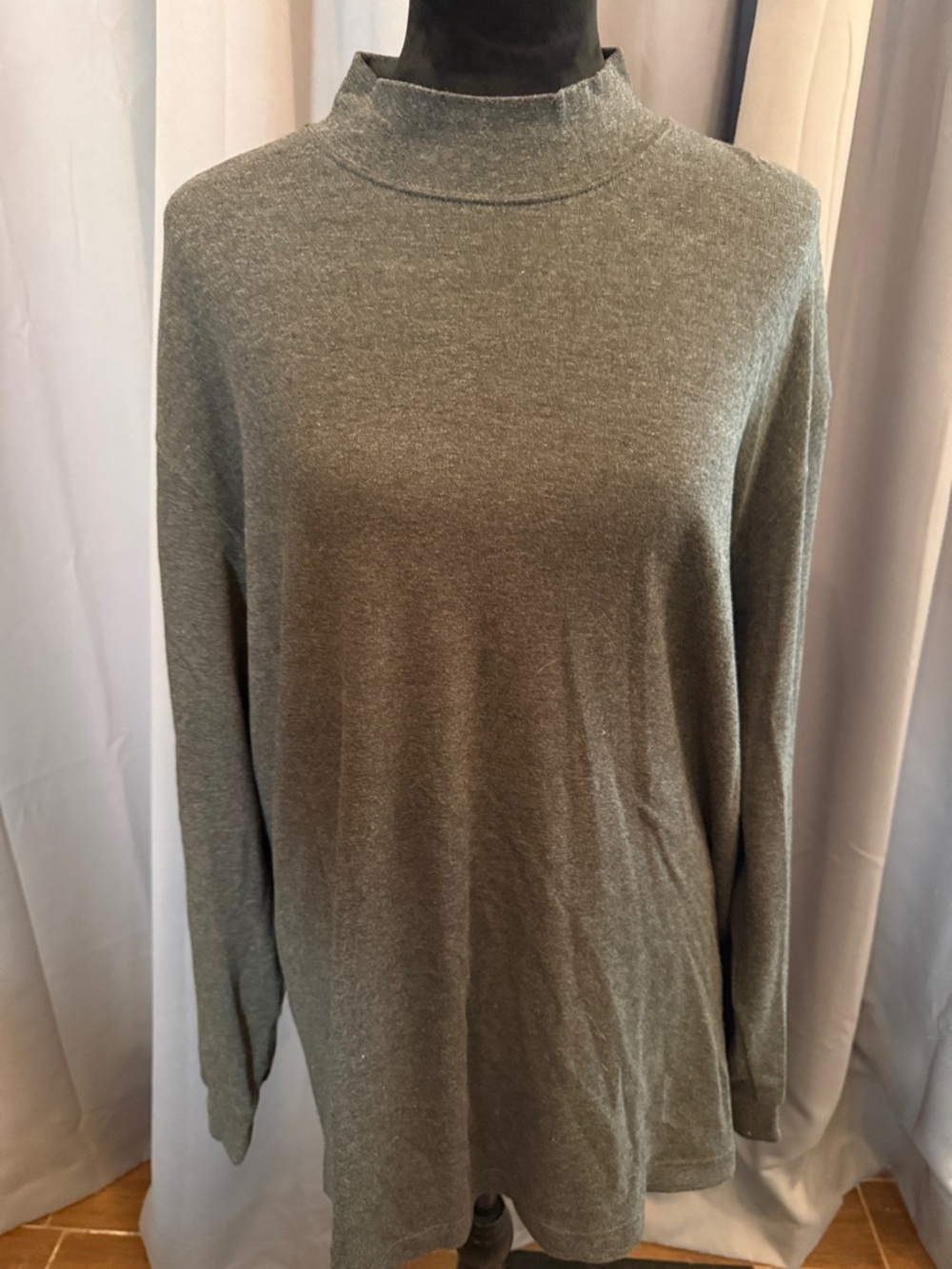 St. John's Bay Men's Turtleneck Sweater in Gray
